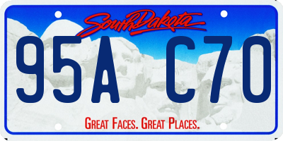 SD license plate 95AC70