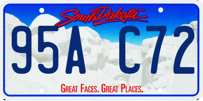 SD license plate 95AC72