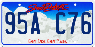 SD license plate 95AC76