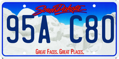 SD license plate 95AC80