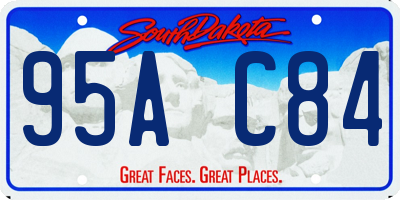 SD license plate 95AC84
