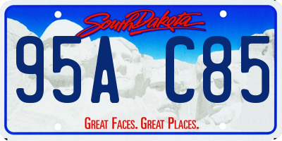 SD license plate 95AC85