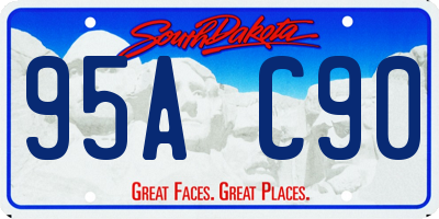 SD license plate 95AC90