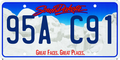 SD license plate 95AC91