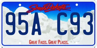 SD license plate 95AC93