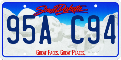 SD license plate 95AC94