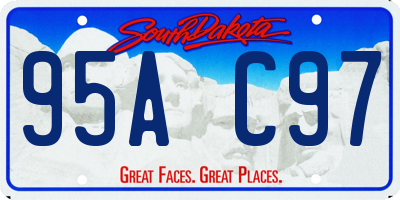 SD license plate 95AC97