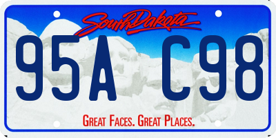 SD license plate 95AC98