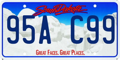 SD license plate 95AC99