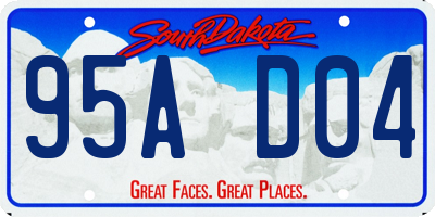 SD license plate 95AD04