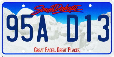 SD license plate 95AD13