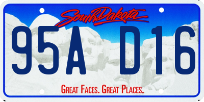 SD license plate 95AD16