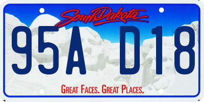 SD license plate 95AD18