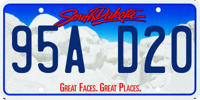 SD license plate 95AD20