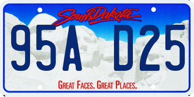 SD license plate 95AD25