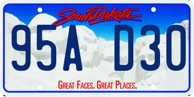 SD license plate 95AD30