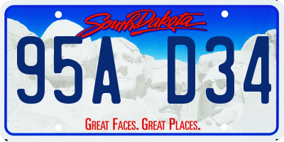 SD license plate 95AD34