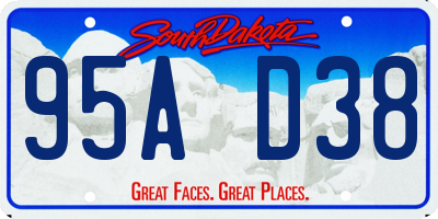 SD license plate 95AD38