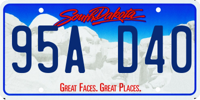 SD license plate 95AD40