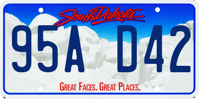 SD license plate 95AD42
