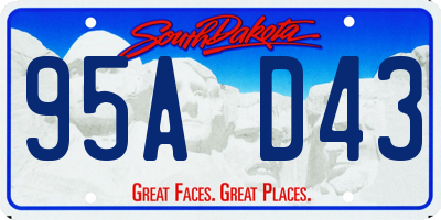SD license plate 95AD43