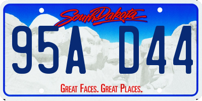 SD license plate 95AD44