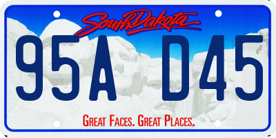 SD license plate 95AD45