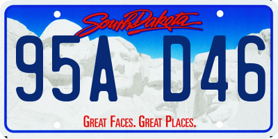 SD license plate 95AD46