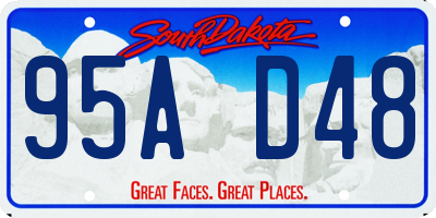 SD license plate 95AD48
