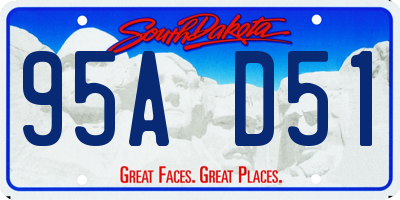 SD license plate 95AD51