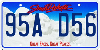 SD license plate 95AD56