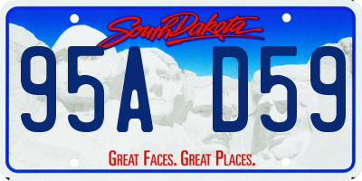 SD license plate 95AD59