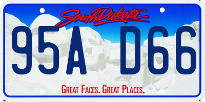 SD license plate 95AD66