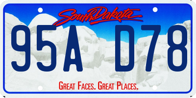 SD license plate 95AD78