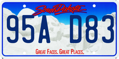 SD license plate 95AD83