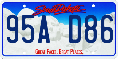 SD license plate 95AD86