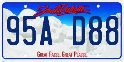 SD license plate 95AD88