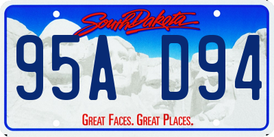 SD license plate 95AD94
