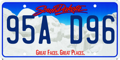 SD license plate 95AD96