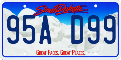 SD license plate 95AD99