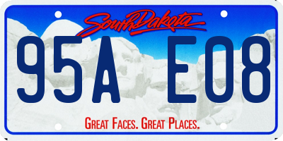 SD license plate 95AE08