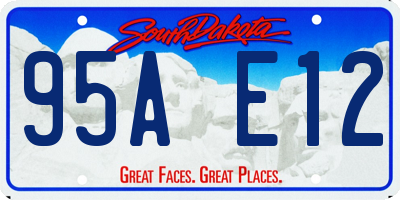 SD license plate 95AE12