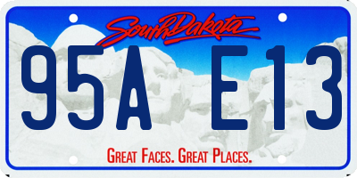 SD license plate 95AE13