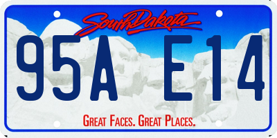 SD license plate 95AE14
