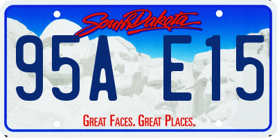SD license plate 95AE15