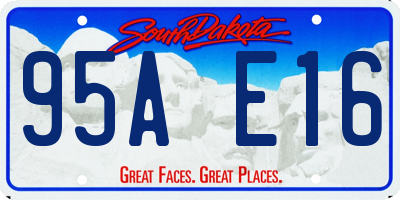 SD license plate 95AE16