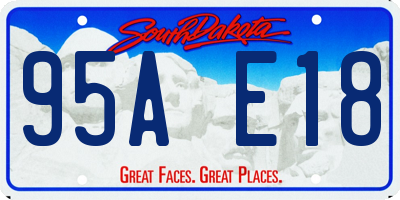 SD license plate 95AE18