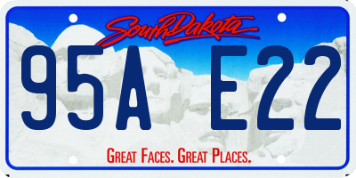 SD license plate 95AE22