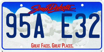 SD license plate 95AE32