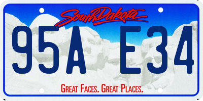 SD license plate 95AE34